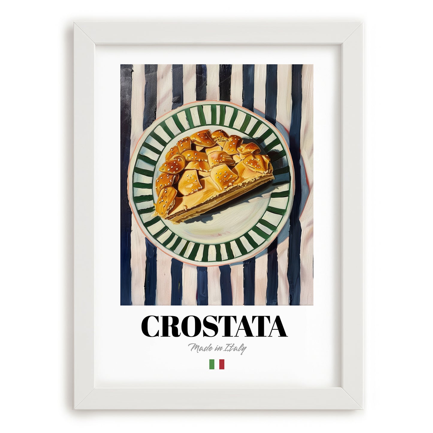 Crostata – Italian Dessert Dish, Café Print, placed in minimal white frame