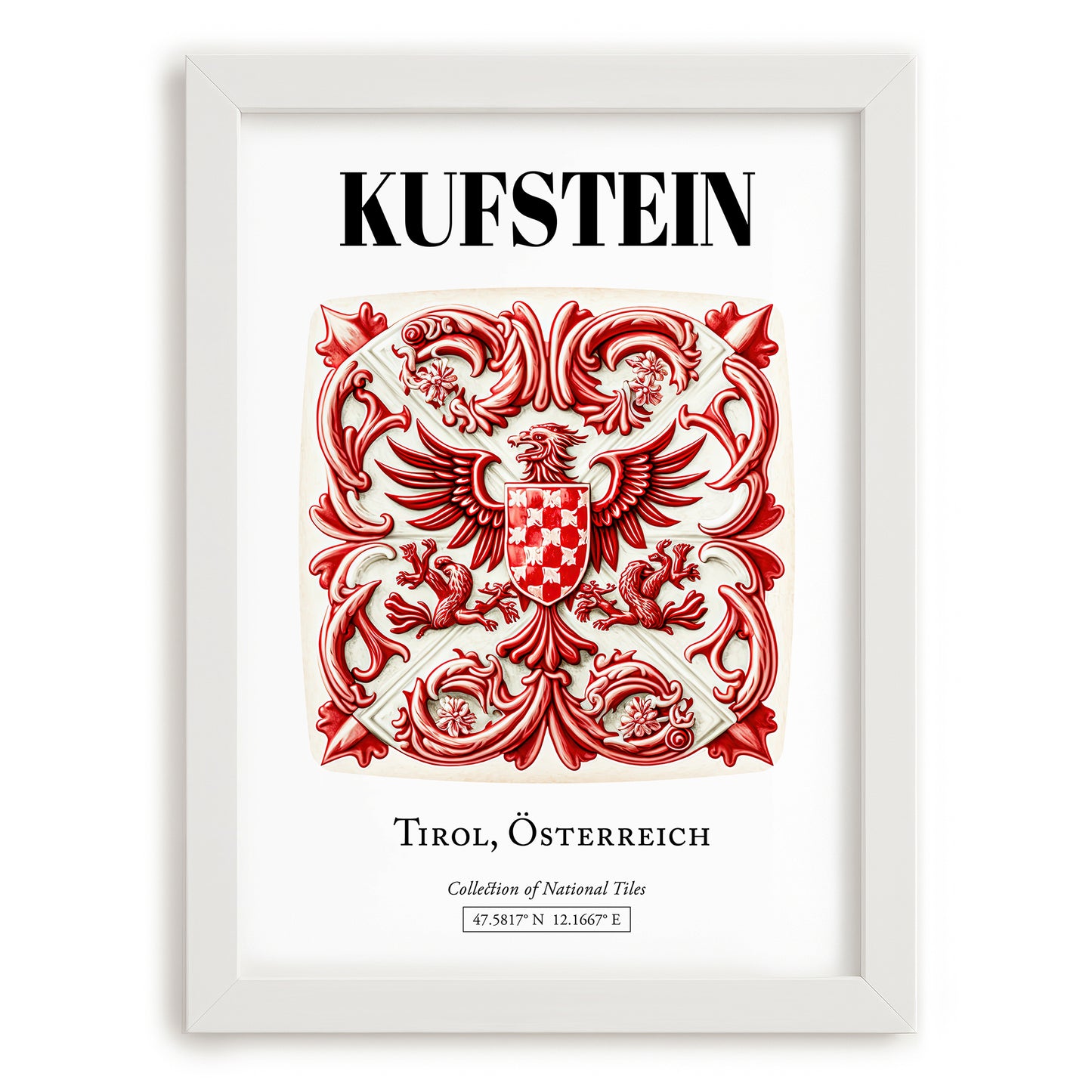 Kufstein, Austria – Dream Destination Decor, placed in minimal white frame