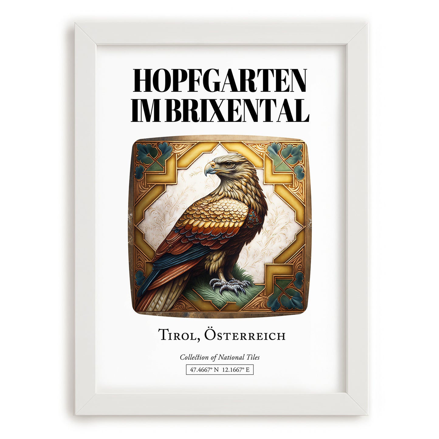 Hopfgarten Im Brixental, Austria – Travel Print, placed in minimal white frame