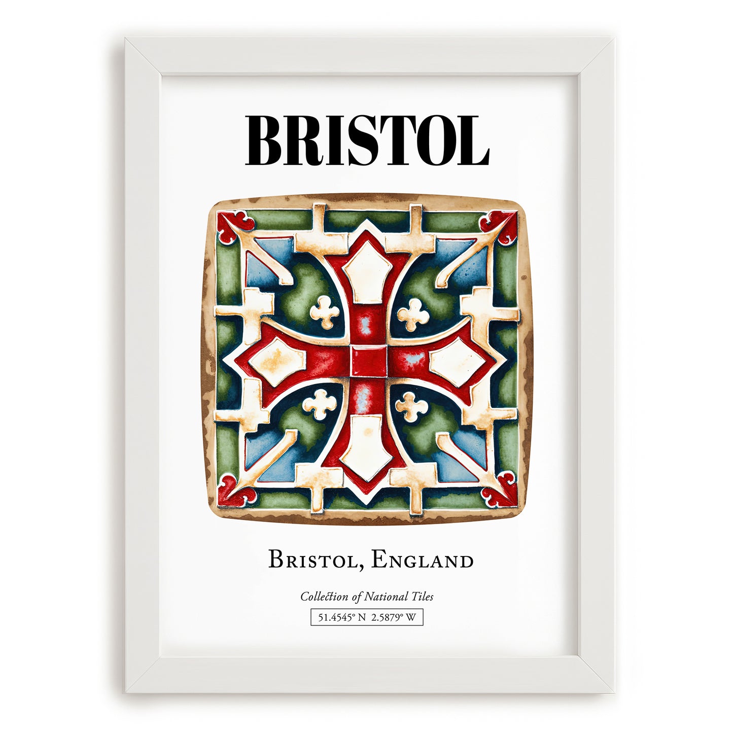 Bristol, England – Dream Destination Decor, placed in minimal white frame