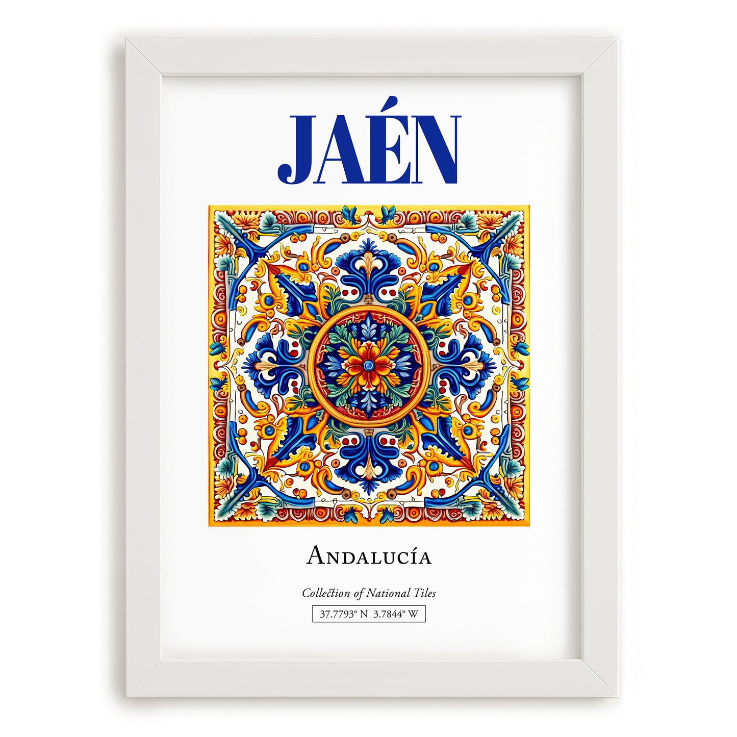 Jaén, Spain – Dream Destination Decor, placed in minimal white frame