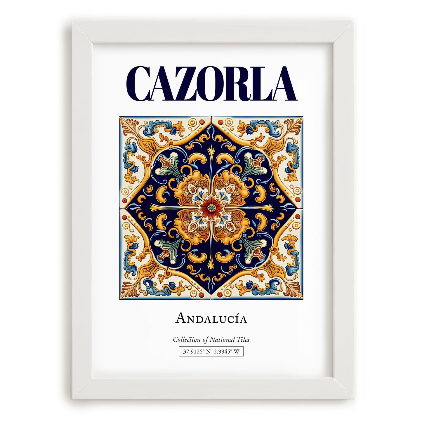 Cazorla, Spain – Travel Print, placed in minimal white frame