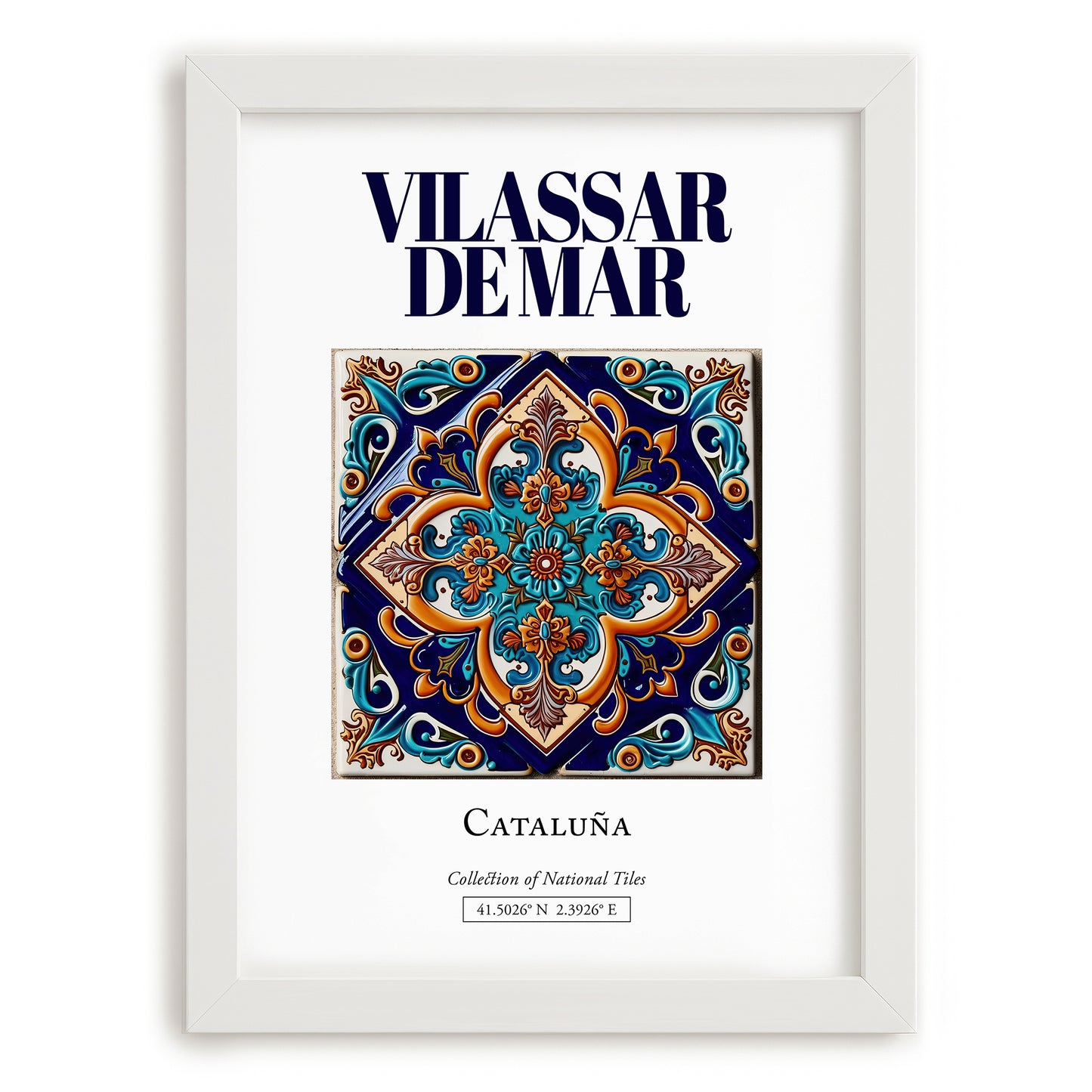 Vilassar de Mar, Spain – Dream Destination Decor, placed in minimal white frame