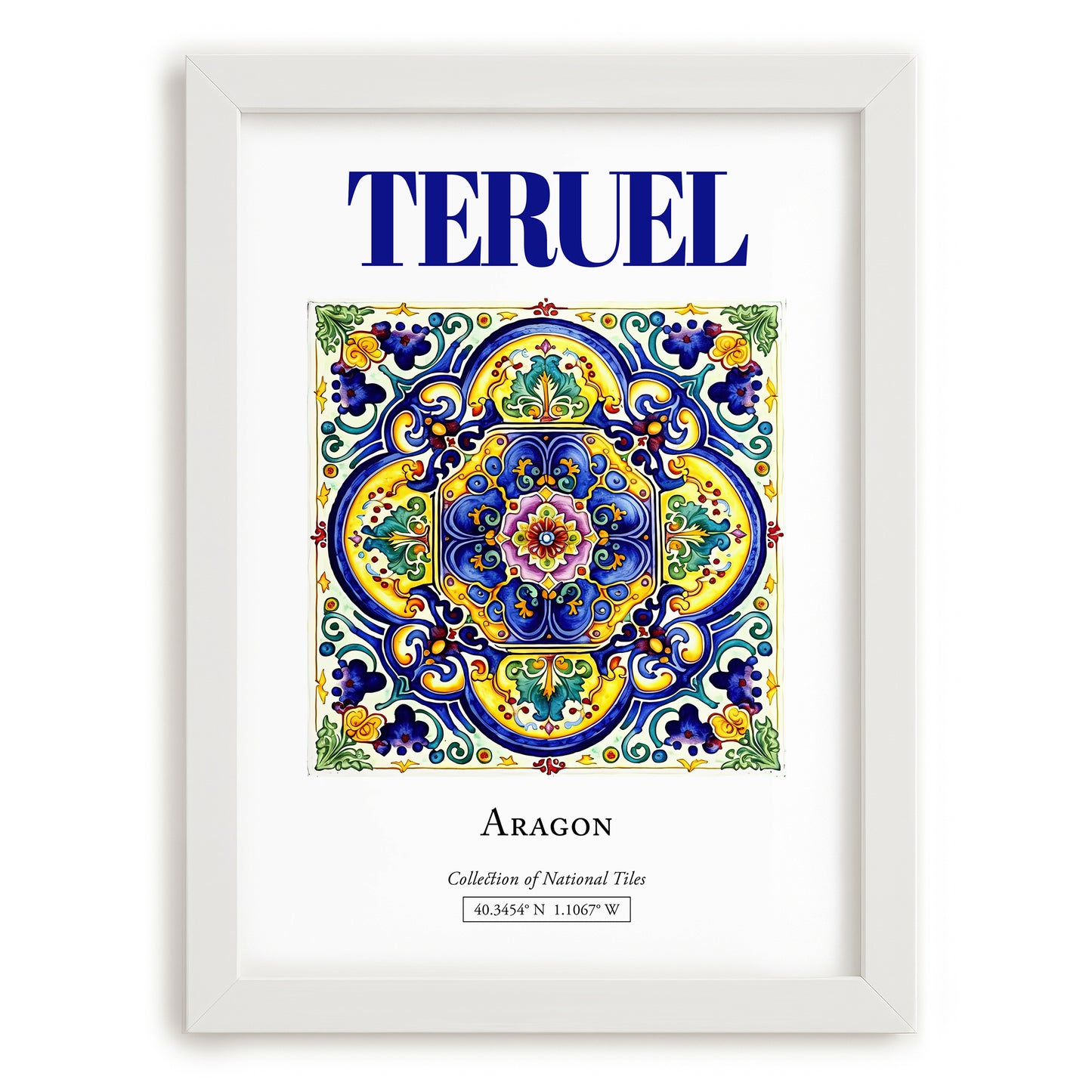 Teruel, Spain – Dream Destination Decor, placed in minimal white frame