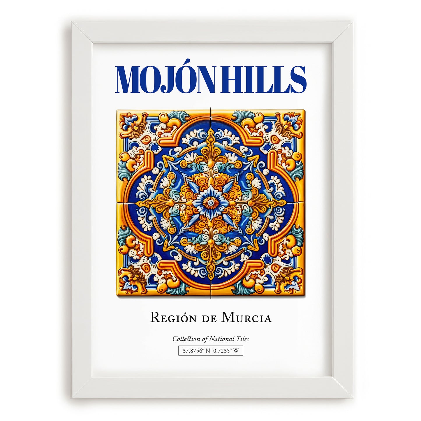 Mojón Hills, Spain – World Travel Art, placed in minimal white frame