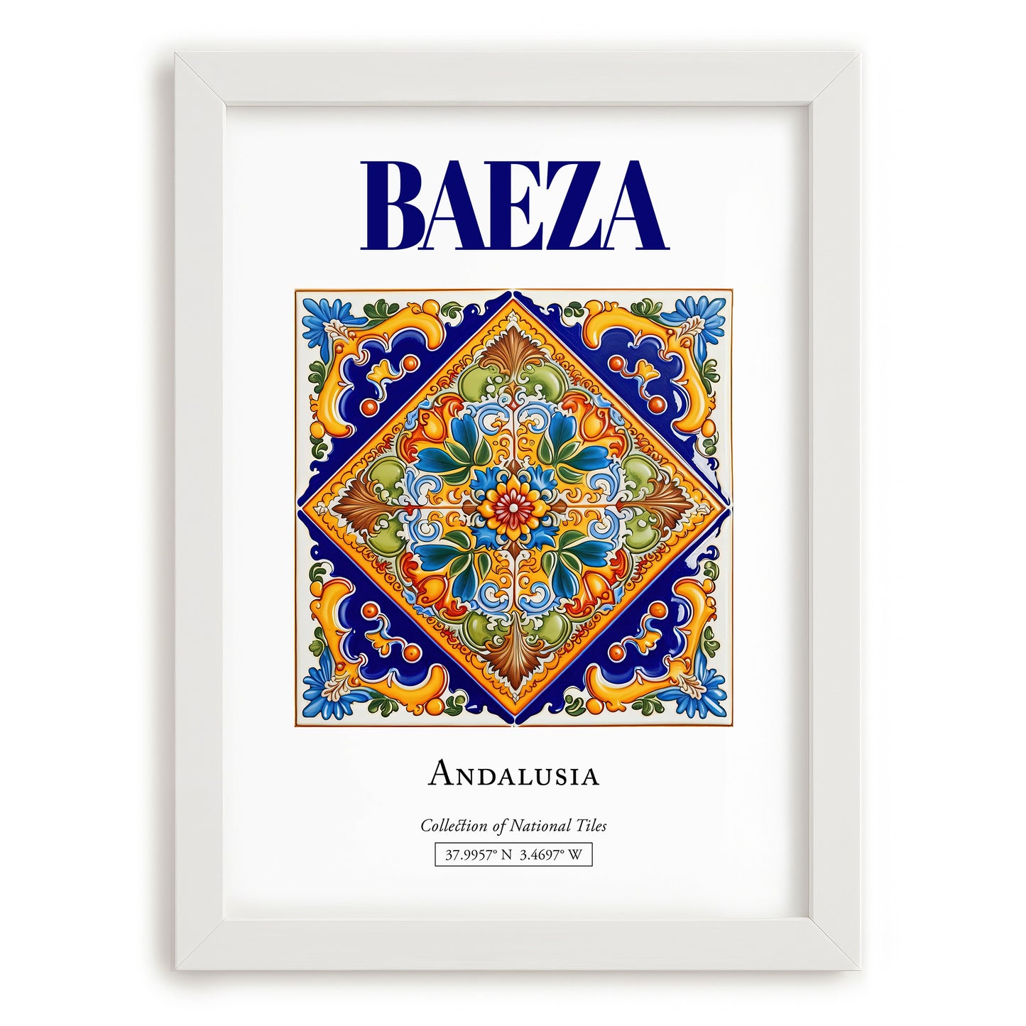 Baeza, Spain – Historic Cities Art Print, placed in minimal white frame