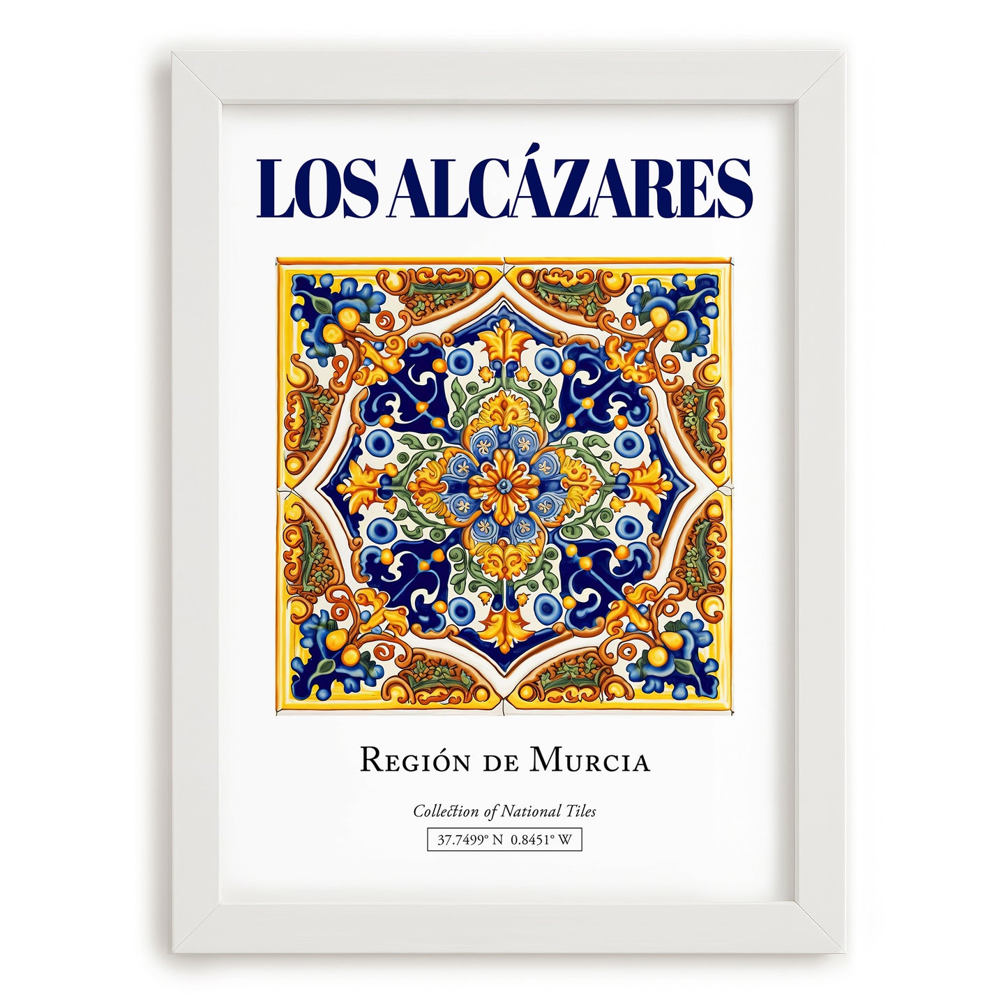 Los Alcázares, Spain – Travel Poster, placed in minimal white frame