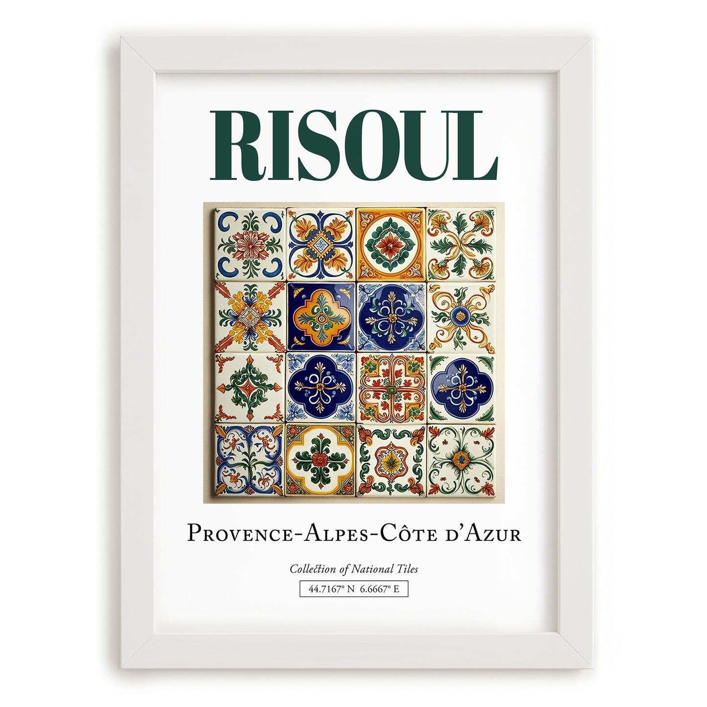 Risoul, France – Travel Wall Art, placed in minimal white frame