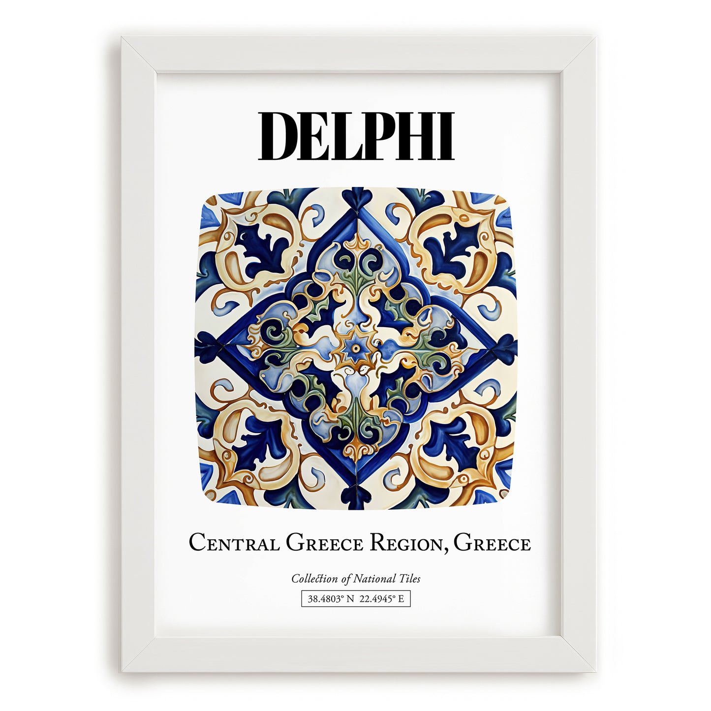 Delphi, Greece – Global Wall Art, placed in minimal white frame