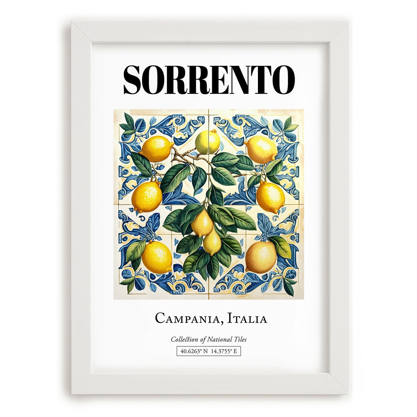 Sorrento, Italy – Global Wall Art, placed in minimal white frame
