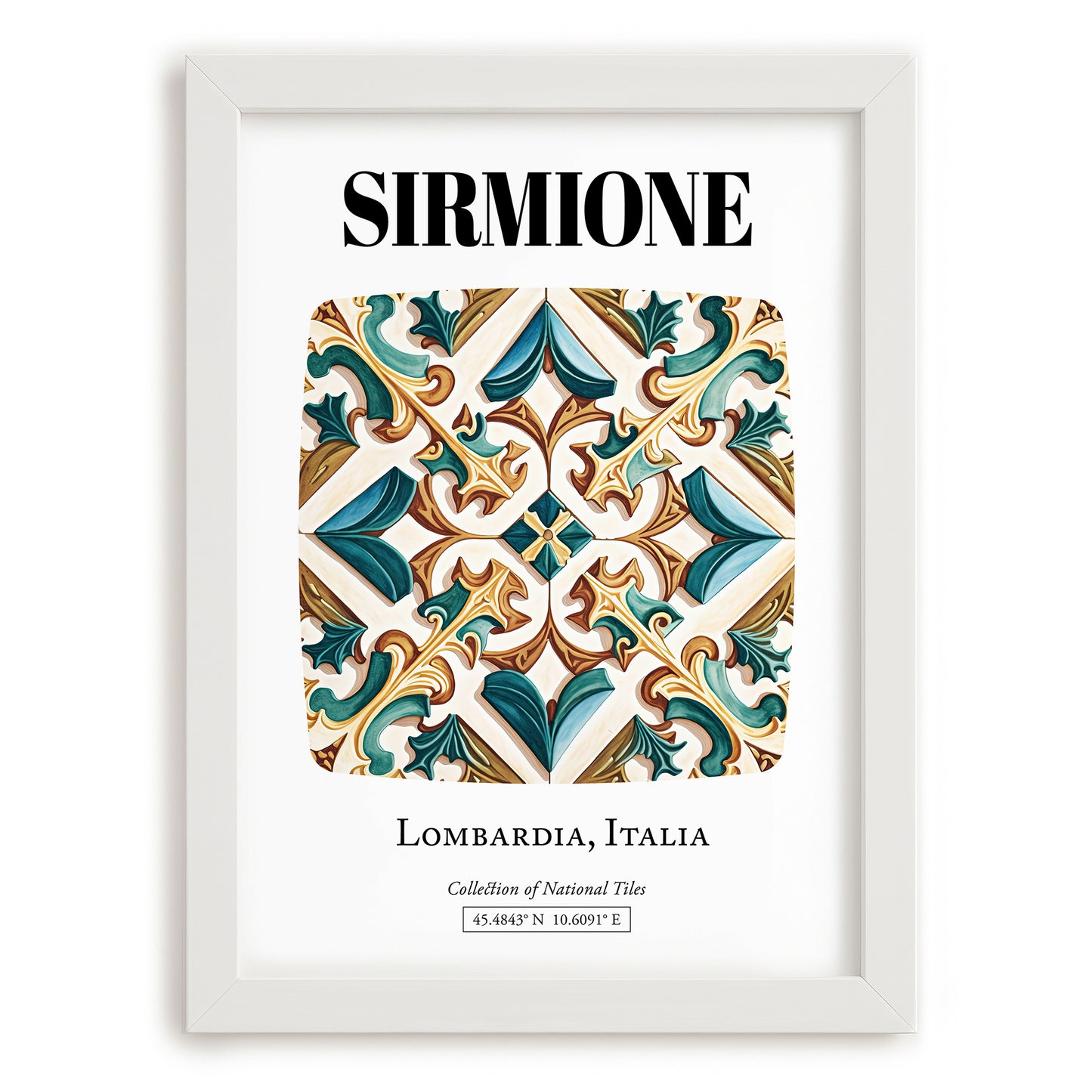 Sirmione, Italy – Travel Print, placed in minimal white frame