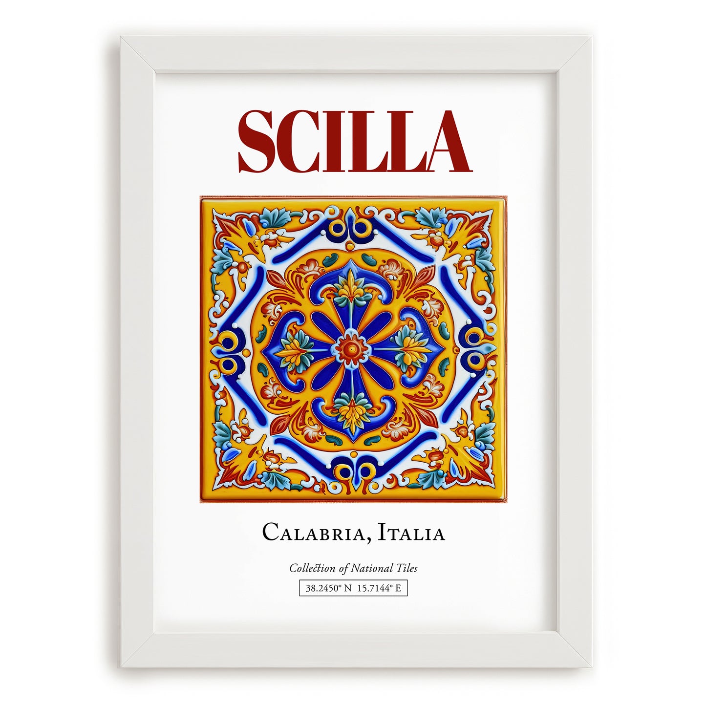Scilla, Italy – Travel Print, placed in minimal white frame