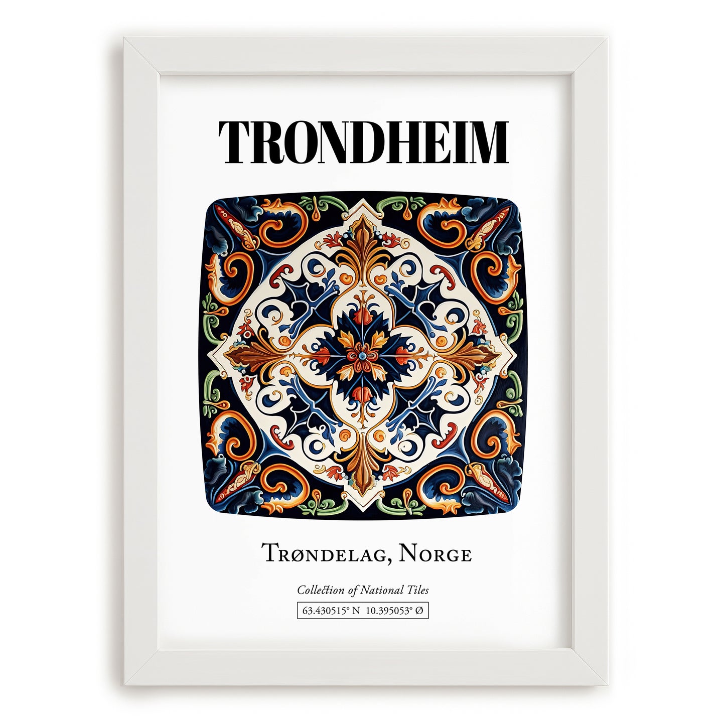 Trondheim, Norway – Dream Destination Decor, placed in minimal white frame