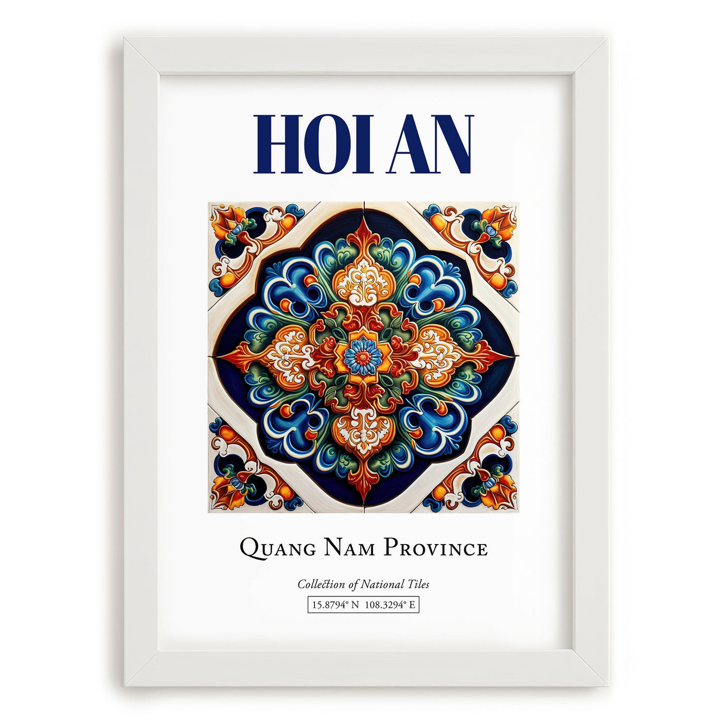 Hoi An, Vietnam – Travel Print, placed in minimal white frame