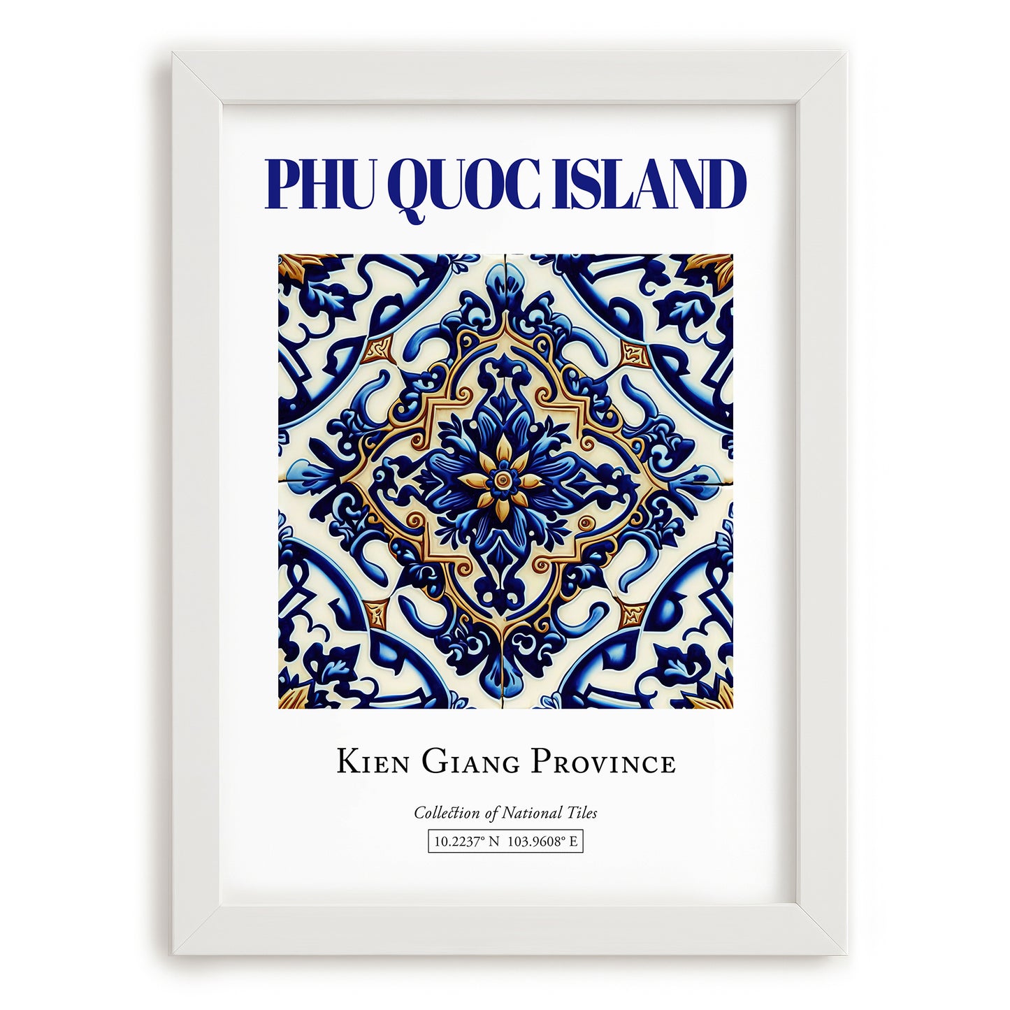 Phu Quoc Island, Vietnam – Cultural Heritage Wall Art, placed in minimal white frame