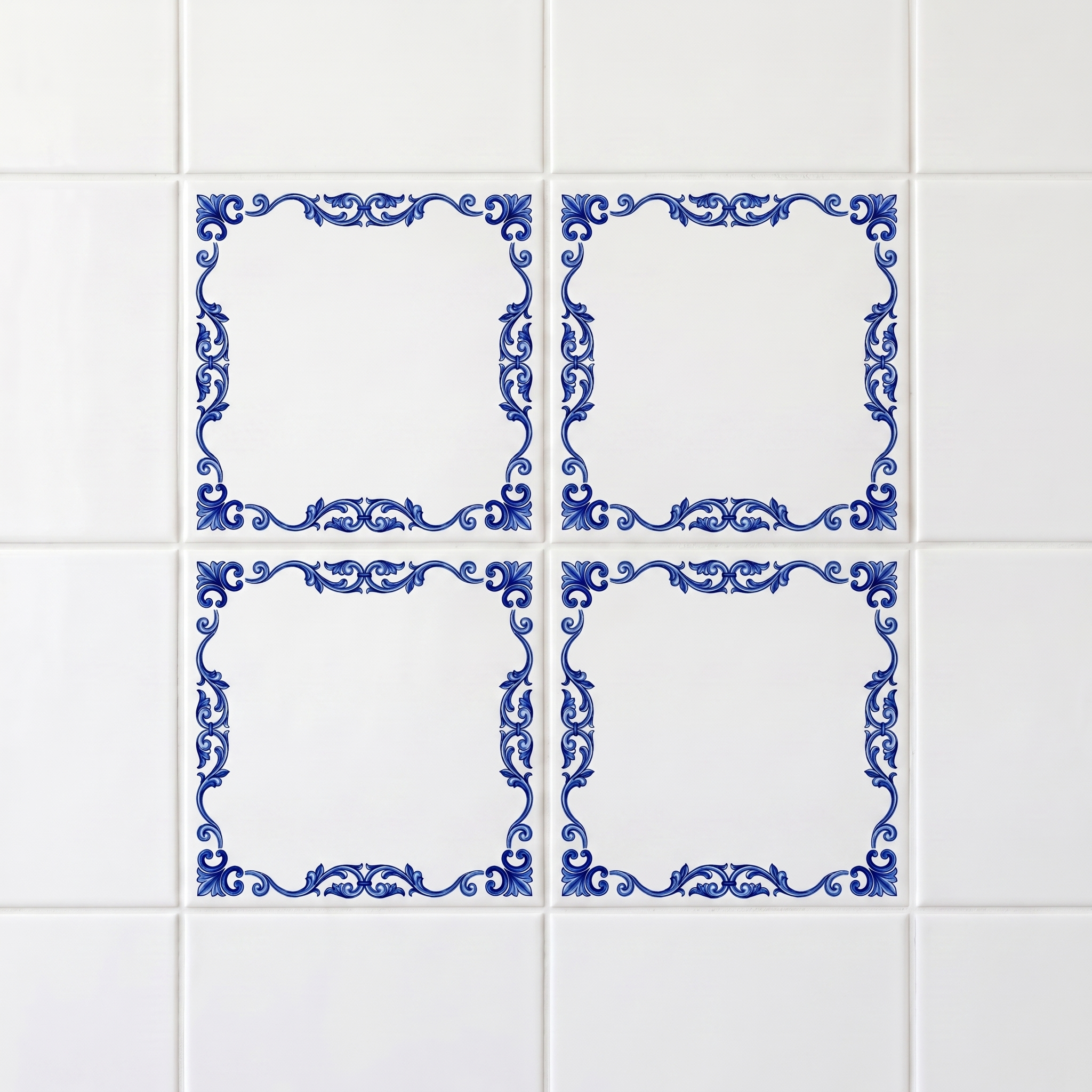 4er-Set Azulejo-Motiv-Fliesen · 65% sparen