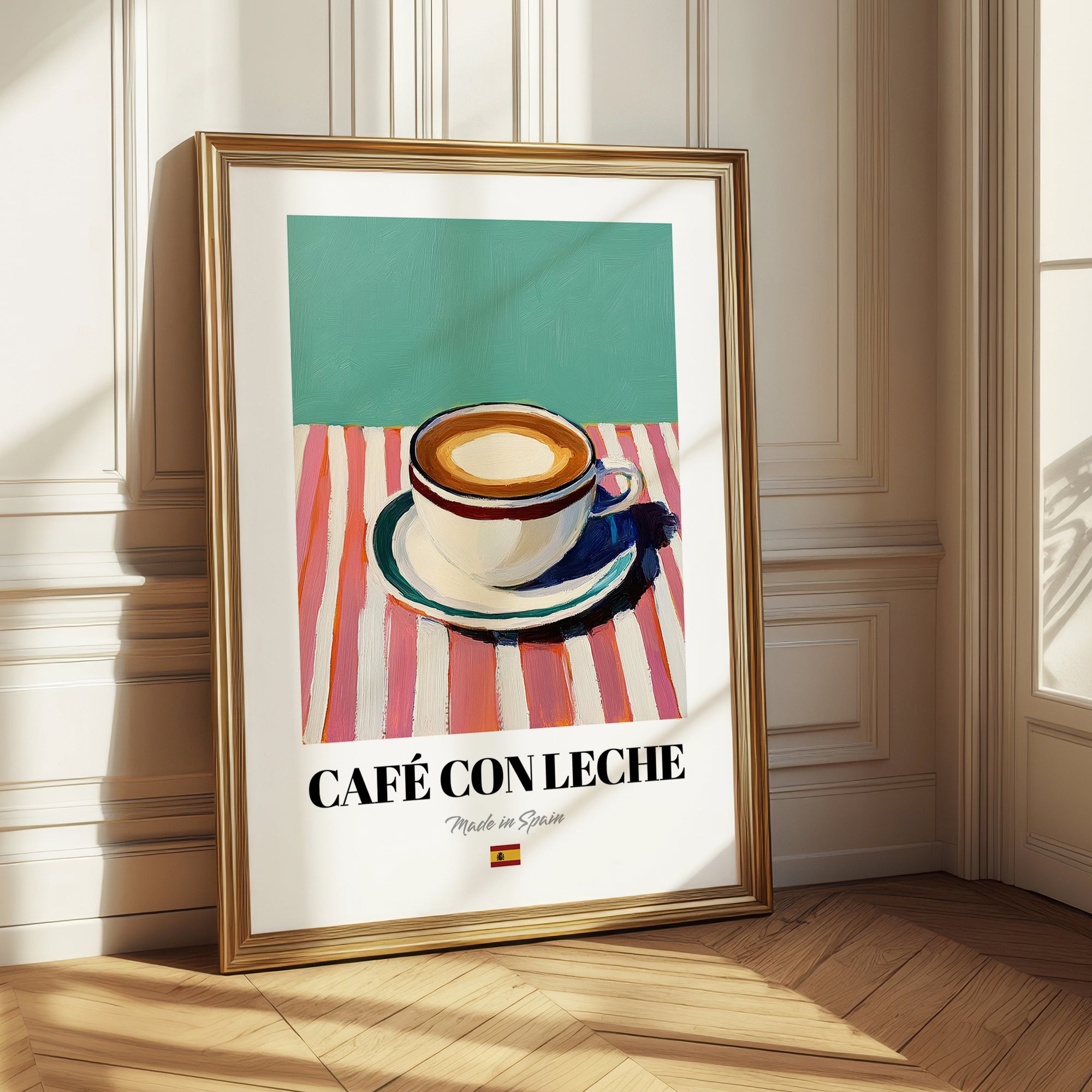 Café con Leche – Spanish Coffee, Book Café Painting