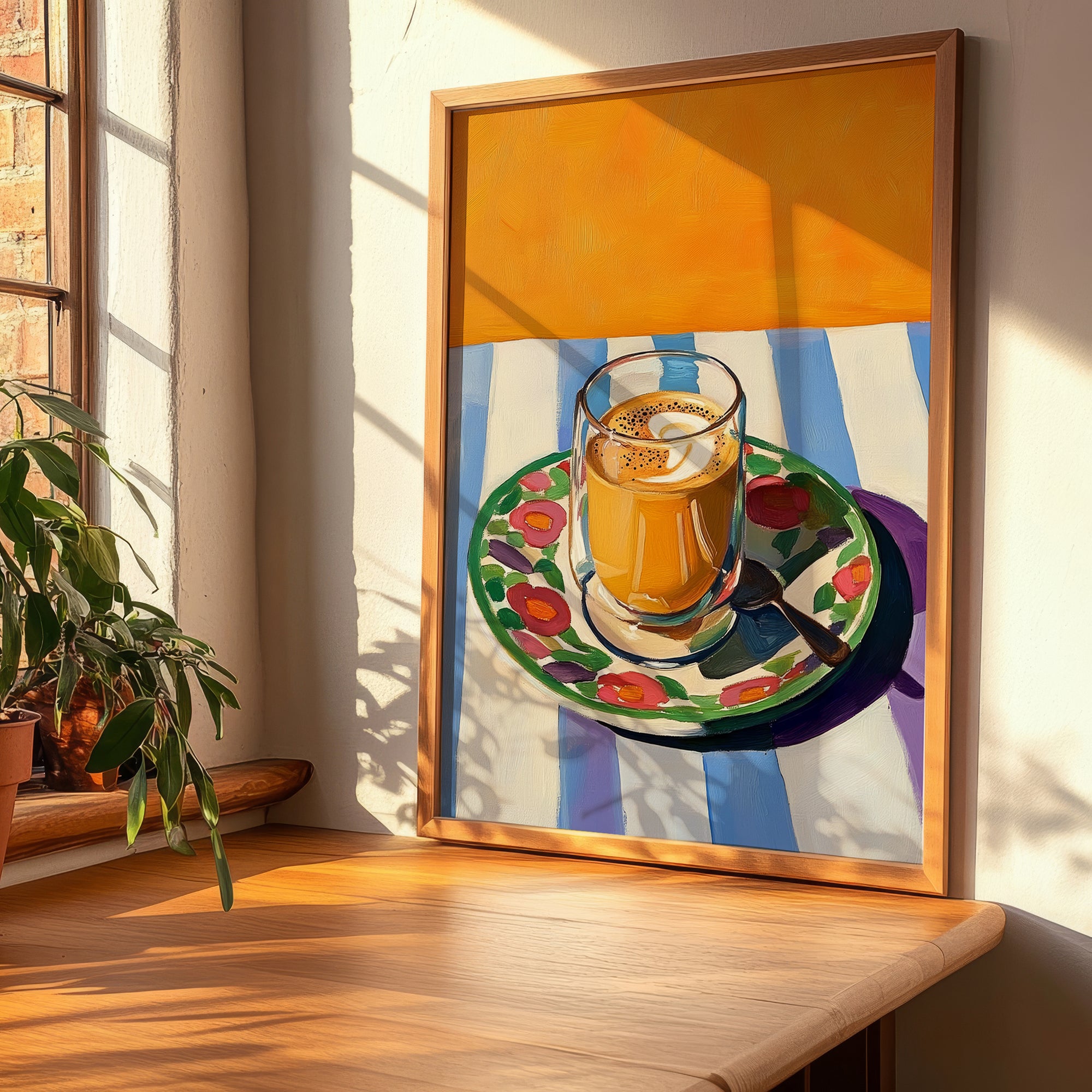 Cortado – Spanish Coffee, Espresso Bar Painting, clean layout with no caption