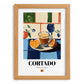 Cortado – Spanish Coffee, Konditorei Print, set in oak frame