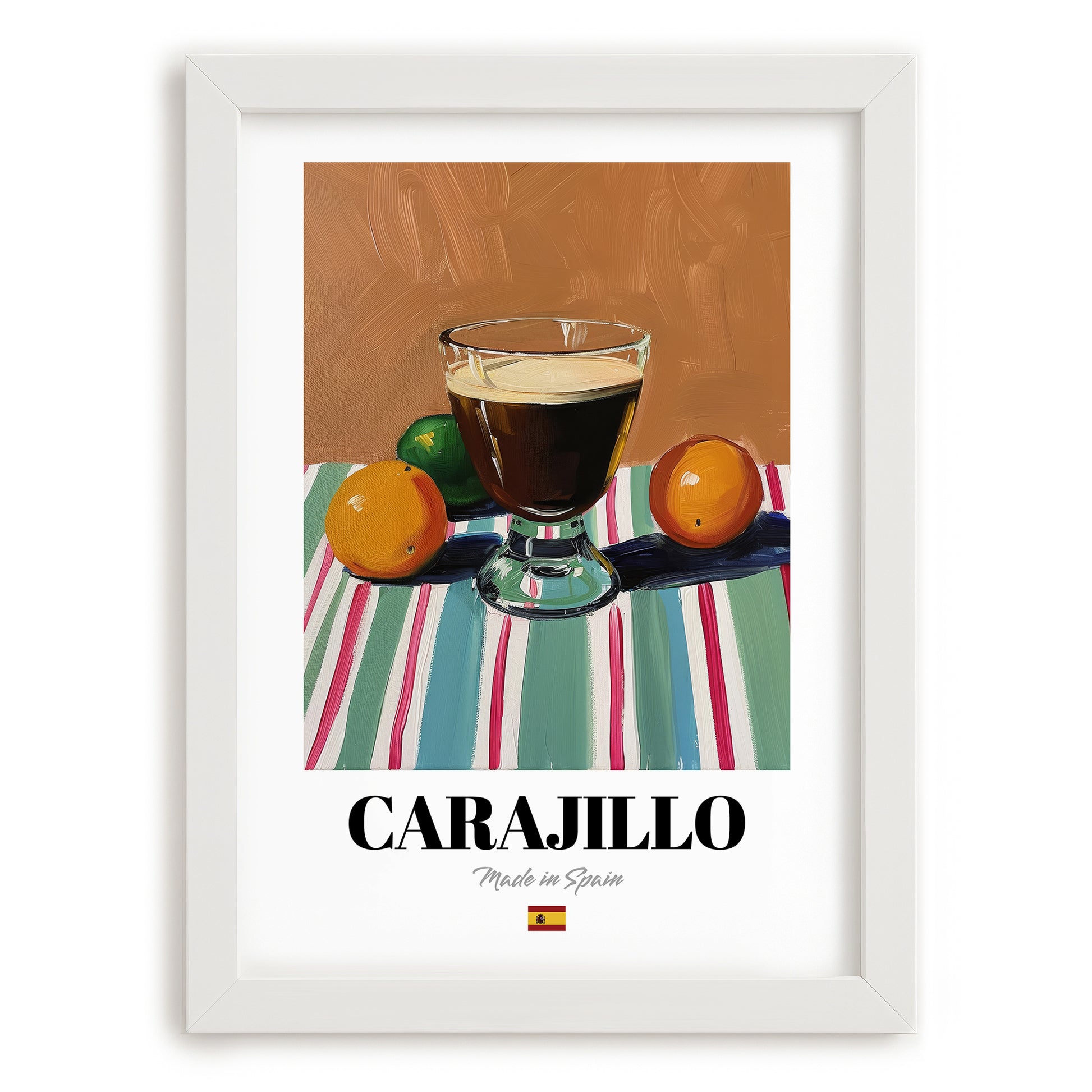 Carajillo – Spanish Coffee, Konditorei Print, placed in minimal white frame