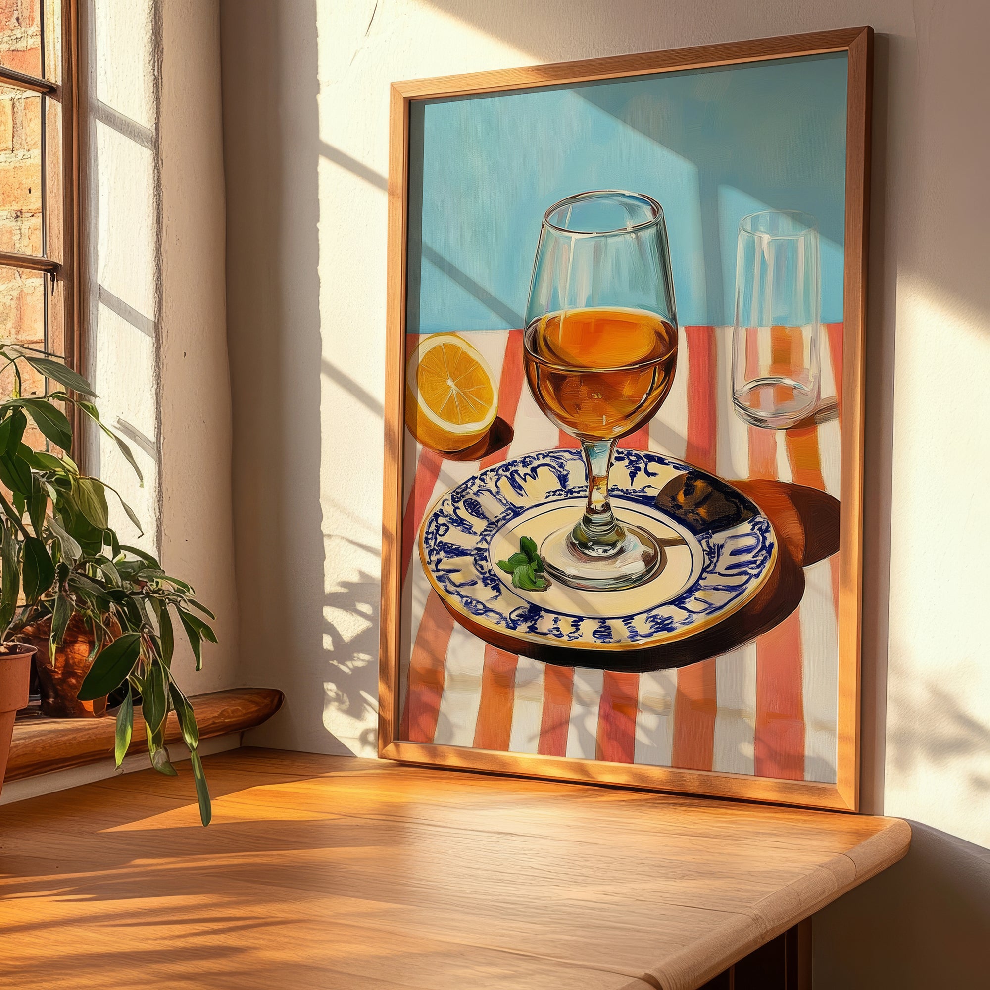 Brandy de Jerez – Spanish Spirit Drink, Rooftop Terrace Poster, clean layout with no caption