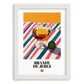 Brandy de Jerez – Spanish Spirit Drink, Sky Bar Painting, placed in minimal white frame