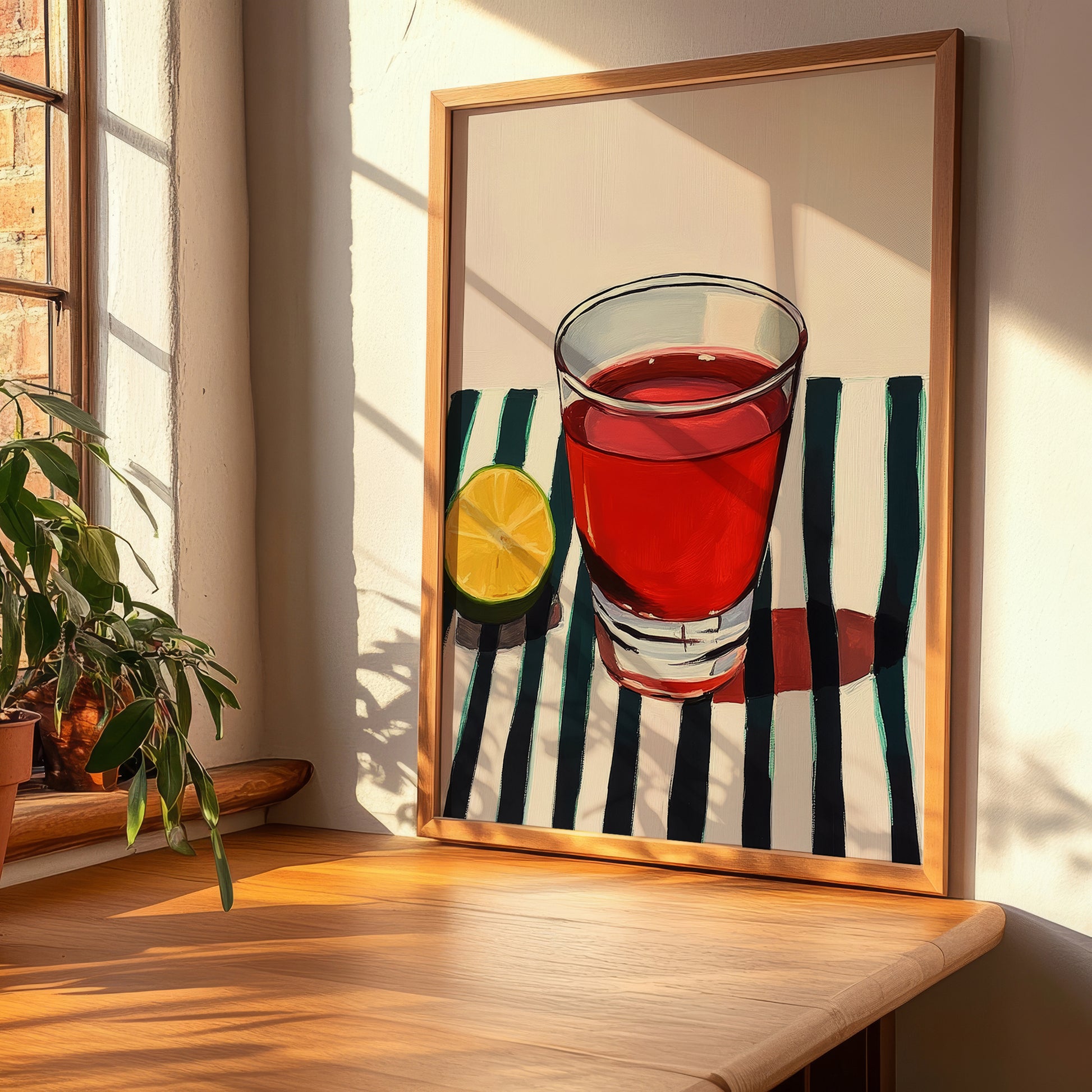 Pacharán – Spanish Liqueur Drink, Beach Bar Poster, clean layout with no caption