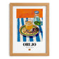 Orujo – Spanish Spirit Drink, Beach Bar Art, set in oak frame