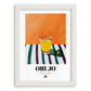 Orujo – Spanish Spirit Drink, Hotel Lobby Print, placed in minimal white frame