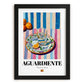Aguardiente – Spanish Spirit Drink, Rooftop Terrace Poster, in sleek black frame