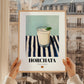 Horchata – Spanish Beverage Drink, Hotel Lobby Poster, styled in a charming Paris street view