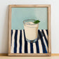 Horchata – Spanish Beverage Drink, Hotel Lobby Poster, no-text version framed in wood