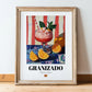 Granizado – Spanish Beverage Drink, Jazz Bar Wall Art, in wooden frame leaning on the floor