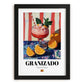 Granizado – Spanish Beverage Drink, Jazz Bar Wall Art, in sleek black frame