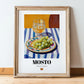 Mosto – Spanish Beverage Drink, Sky Bar Art, in wooden frame leaning on the floor