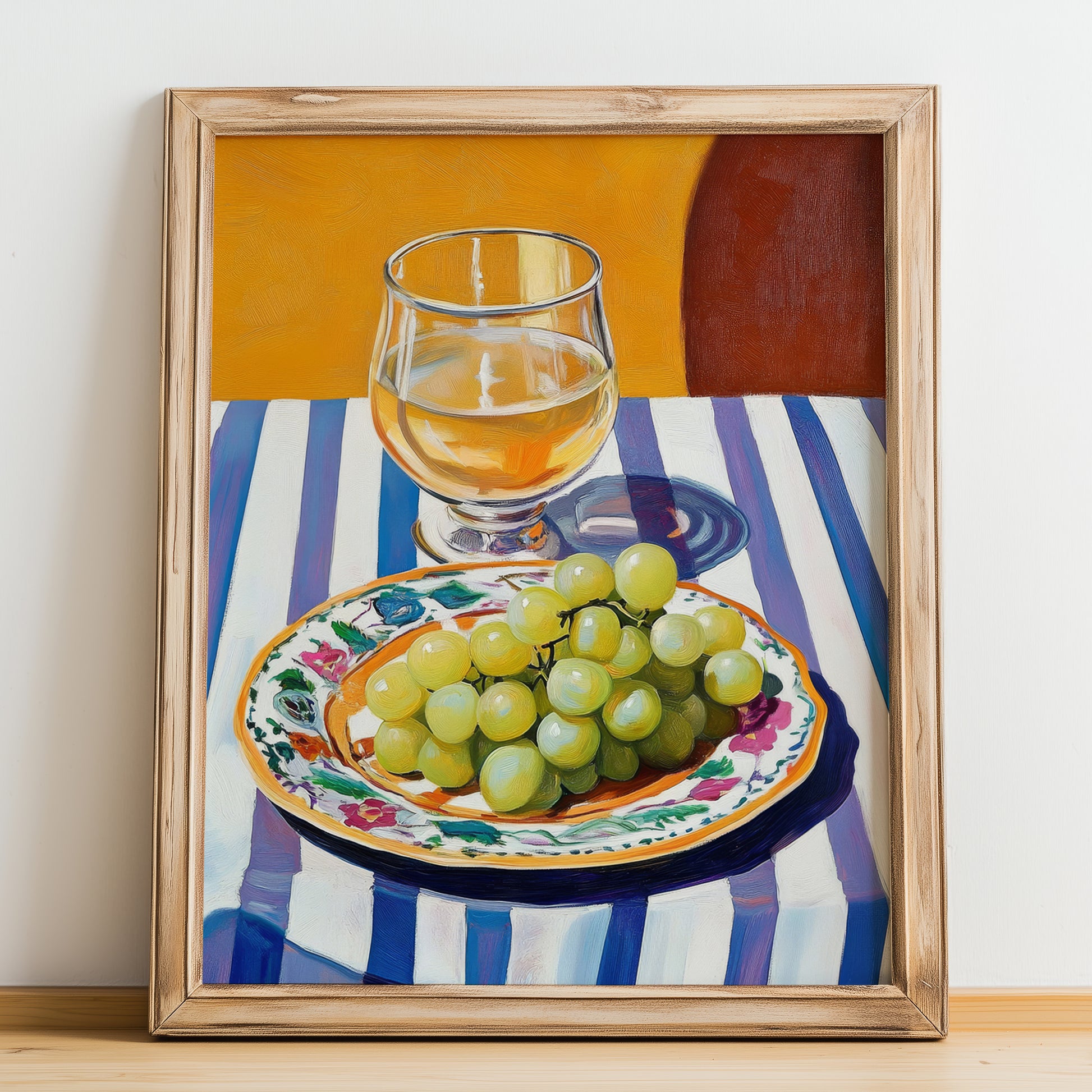 Mosto – Spanish Beverage Drink, Sky Bar Art, no-text version framed in wood