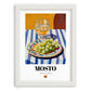 Mosto – Spanish Beverage Drink, Sky Bar Art, placed in minimal white frame
