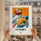 Sangria – Spanish Cocktail Drink, Cocktail Lounge Painting, styled in a charming Paris street view