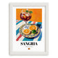 Sangria – Spanish Cocktail Drink, Cocktail Lounge Painting, placed in minimal white frame