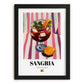 Sangria – Spanish Cocktail Drink, Cocktail Lounge Poster, in sleek black frame