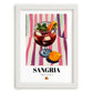 Sangria – Spanish Cocktail Drink, Cocktail Lounge Poster, placed in minimal white frame