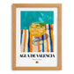 Agua de Valencia – Spanish Cocktail Drink, Cocktail Lounge Poster, set in oak frame
