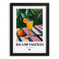 Agua de Valencia – Spanish Cocktail Drink, Sky Bar Wall Art, in sleek black frame