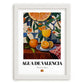 Agua de Valencia – Spanish Cocktail Drink, Hotel Lobby Wall Art, placed in minimal white frame