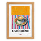 Café Crème – French Coffee, Espresso Bar Wall Art, set in oak frame