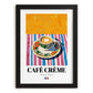 Café Crème – French Coffee, Espresso Bar Wall Art, in sleek black frame