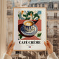 Café Crème – French Coffee, Espresso Bar Wall Decor, styled in a charming Paris street view