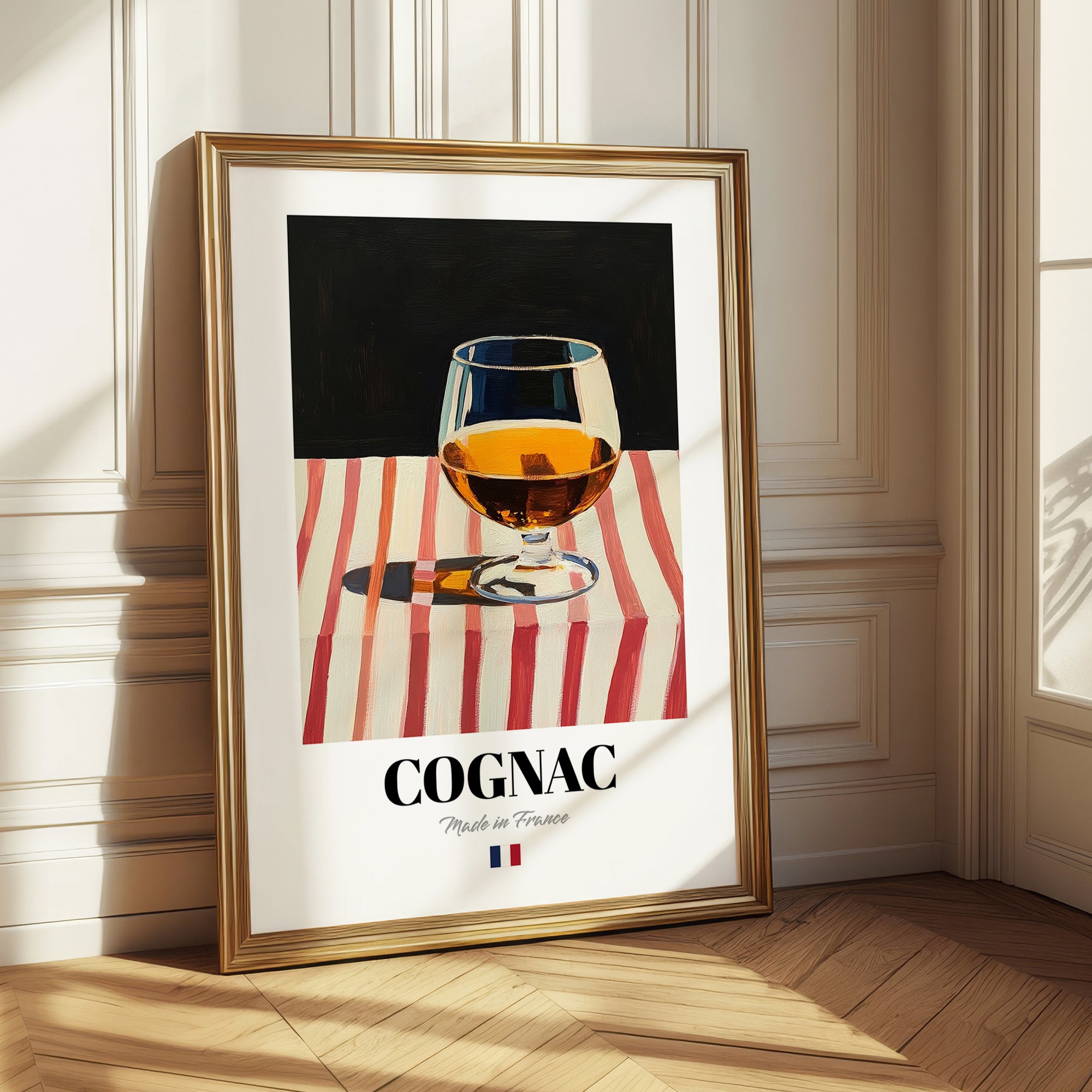 Cognac – French Spirit Drink, Beach Bar Poster