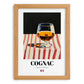 Cognac – French Spirit Drink, Beach Bar Poster, set in oak frame