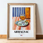 Armagnac – French Spirit Drink, Cocktail Lounge Wall Art, in wooden frame leaning on the floor